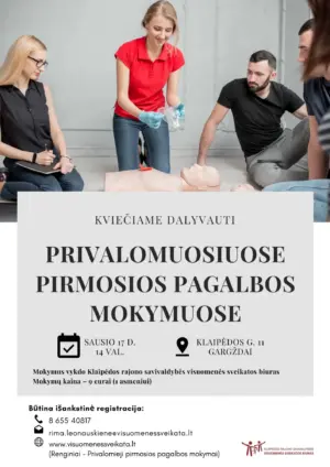 Privalomieji pirmosios pagalbos mokymai