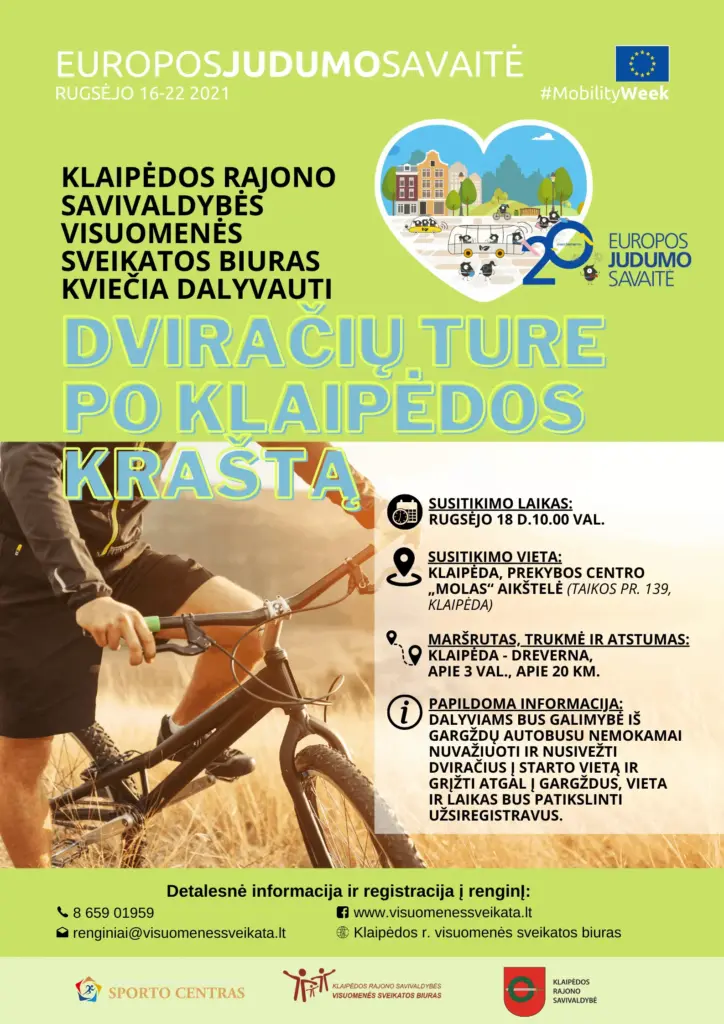 Europos judumo savaitė 2021: dviračių turas po Klaipėdos kraštą