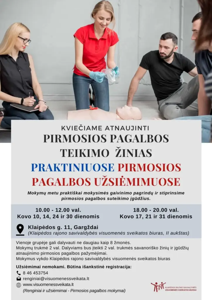 Pirmosios pagalbos mokymai