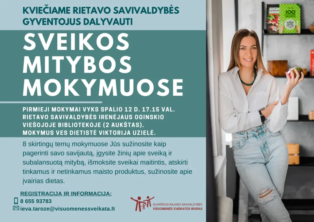 Sveikos mitybos mokymai Rietave