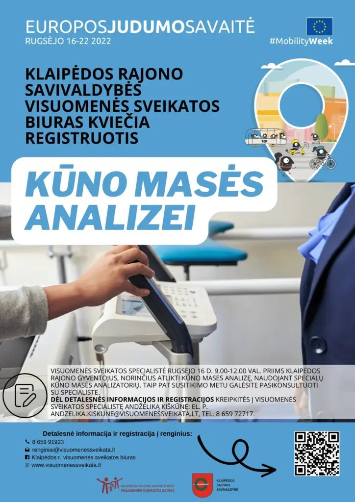 Europos judumo savaitė: kūno masės analizė