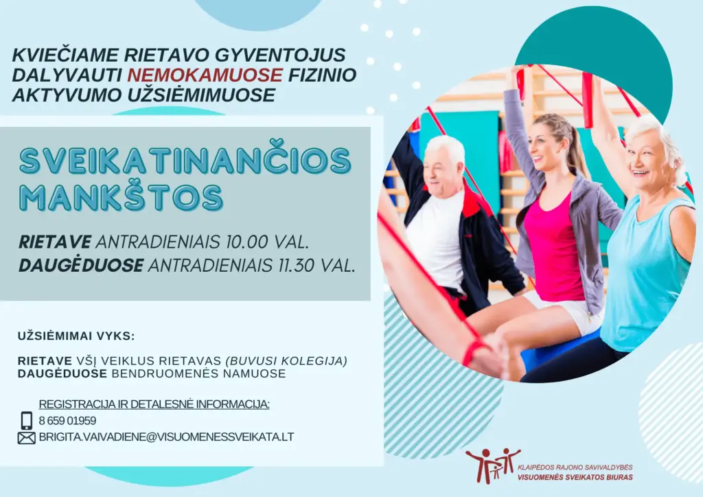 Sveikatinančios mankštos Rietave (Medingėnuose)