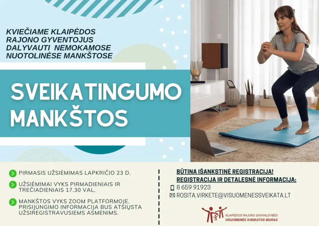 Nuotolinės sveikatingumo mankštos