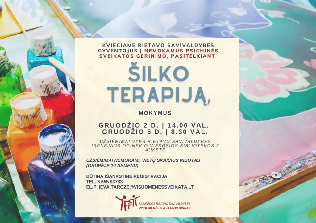 Šilko terapijos užsiėmimas Rietave