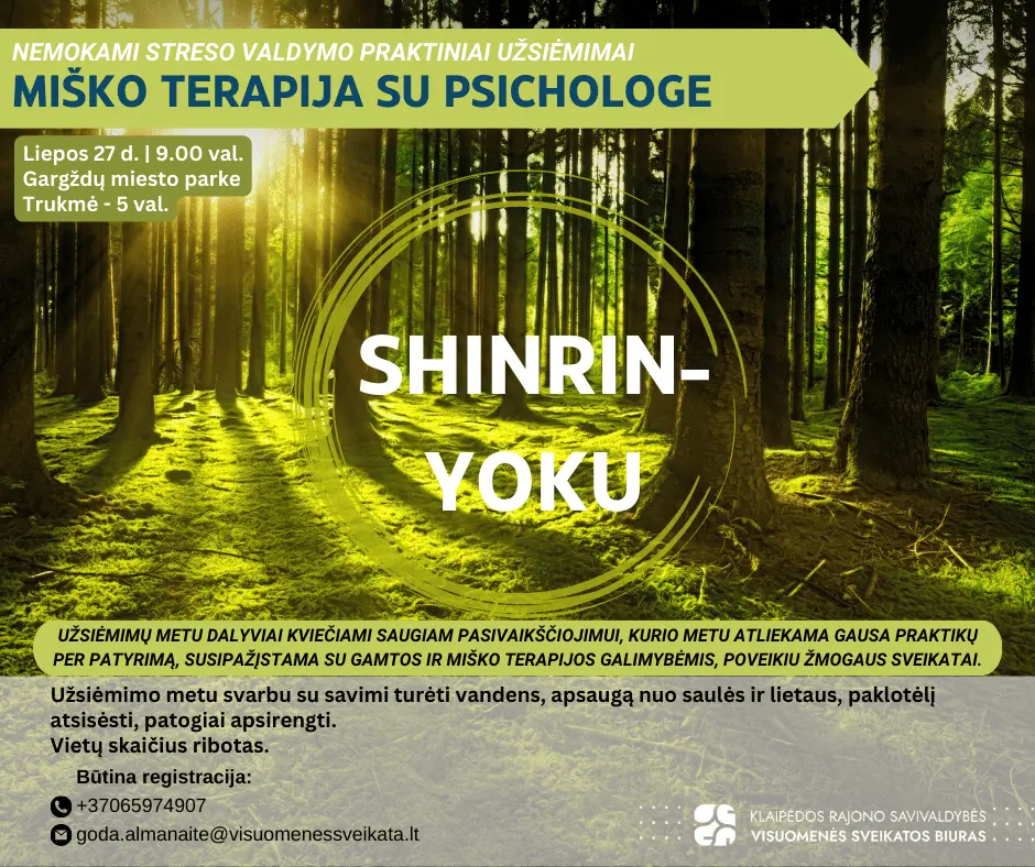 Miško terapija su psichologe | liepos 27 d.