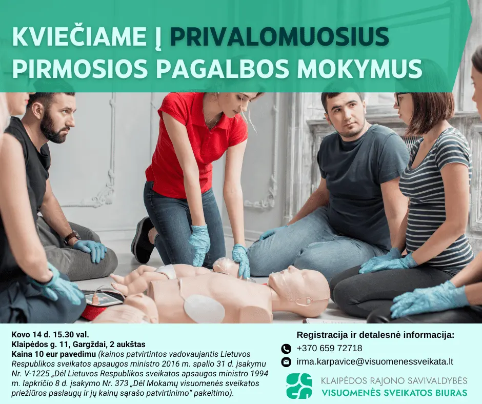 Privalomieji pirmosios pagalbos mokymai (PP programa)
