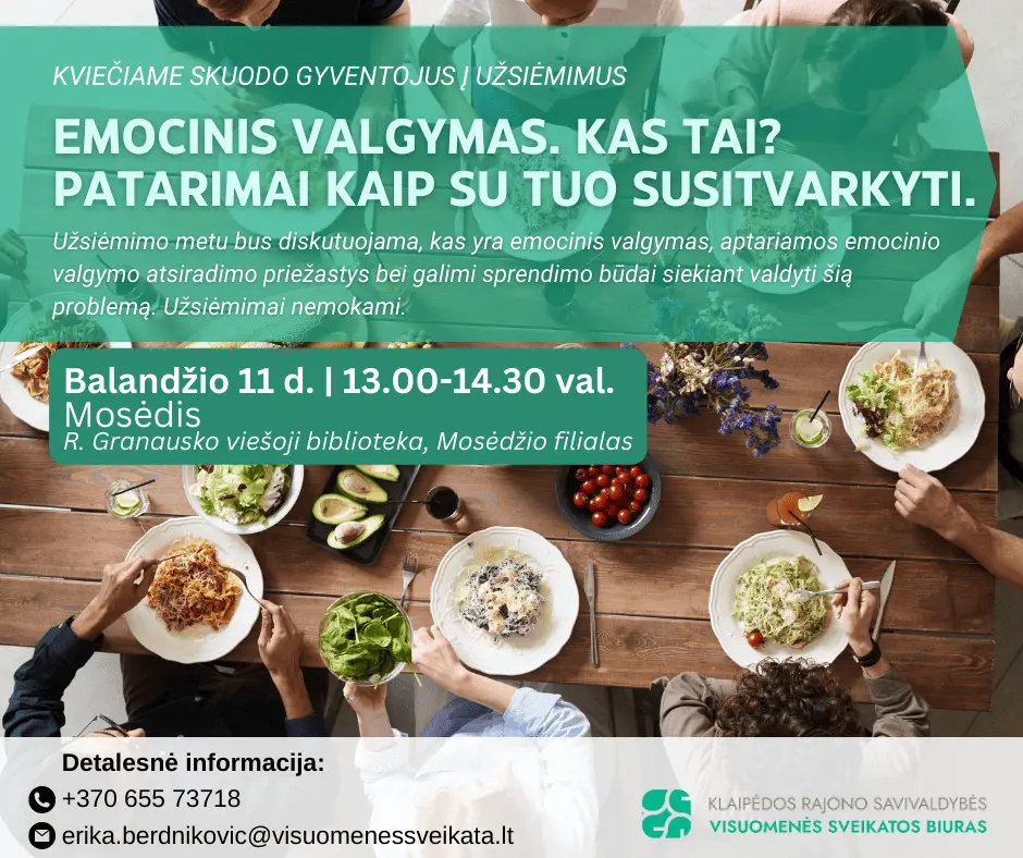 Emocinis valgymas. Kas tai? Patarimai kaip su tuo susitvarkyti. Mosėdyje