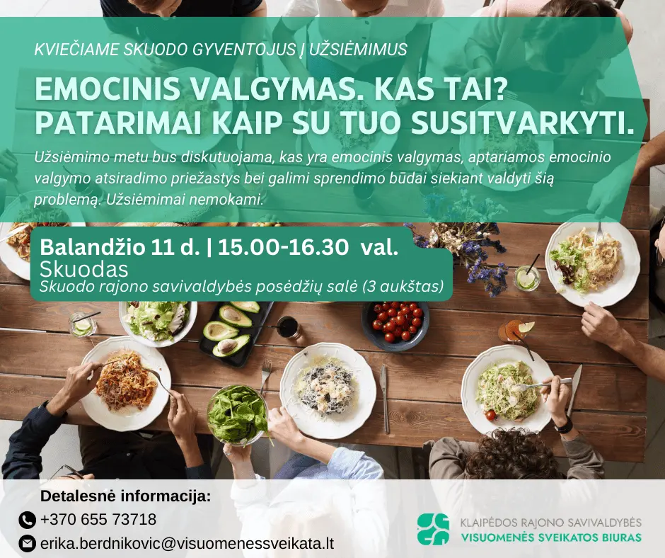 Emocinis valgymas. Kas tai? Patarimai kaip su tuo susitvarkyti. Skuode