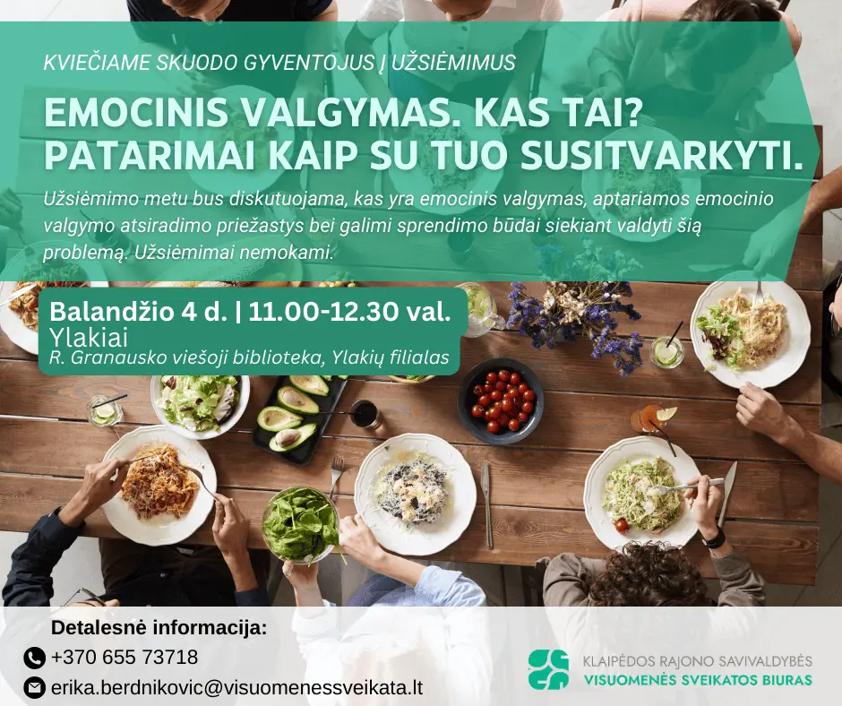 Emocinis valgymas. Kas tai? Patarimai kaip su tuo susitvarkyti. Ylakiuose