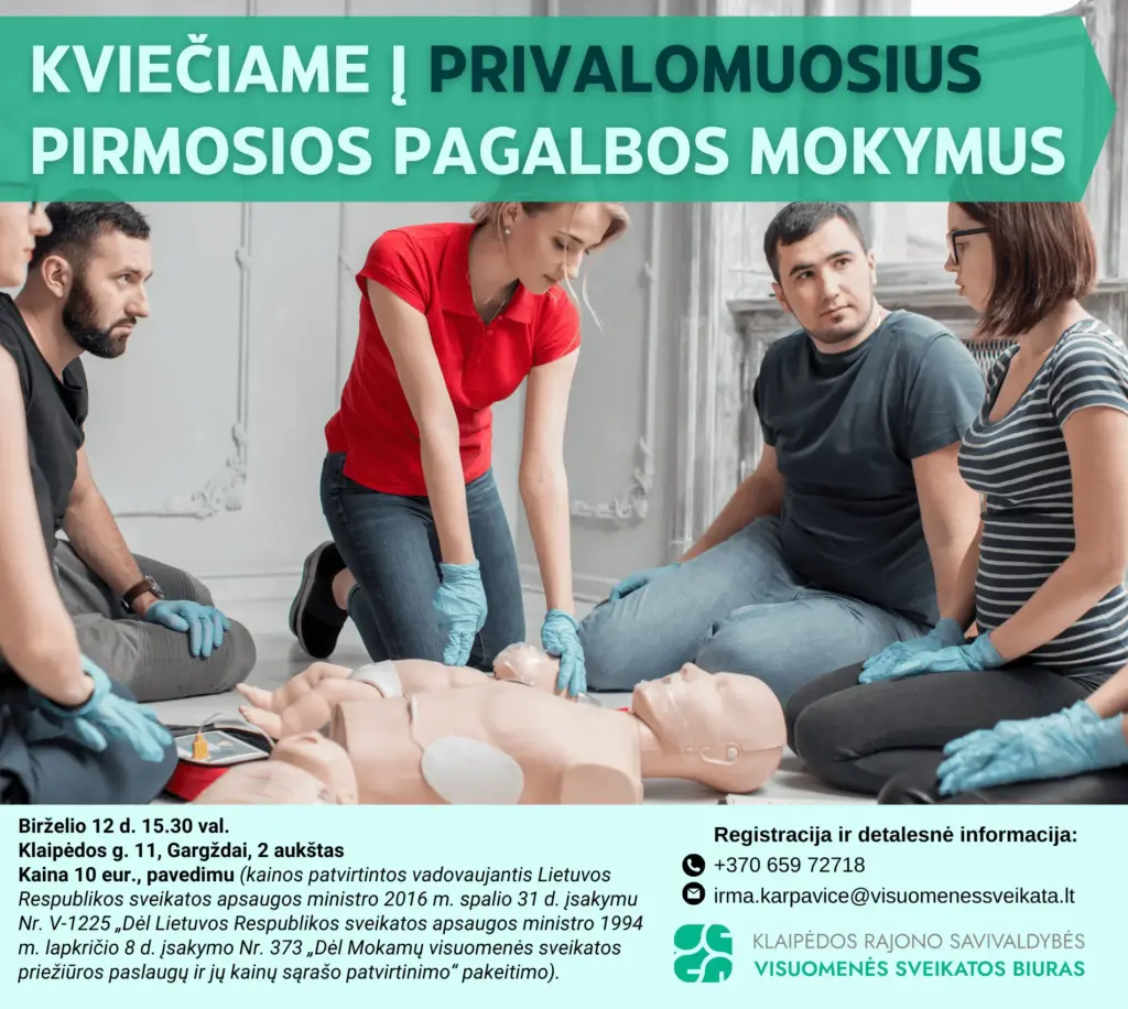 Privalomieji pirmosios pagalbos mokymai (PP programa)