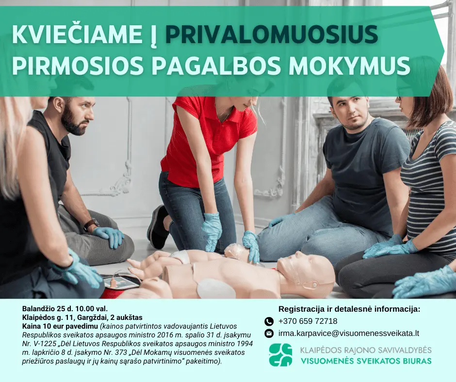 Privalomieji pirmosios pagalbos mokymai (PP programa)