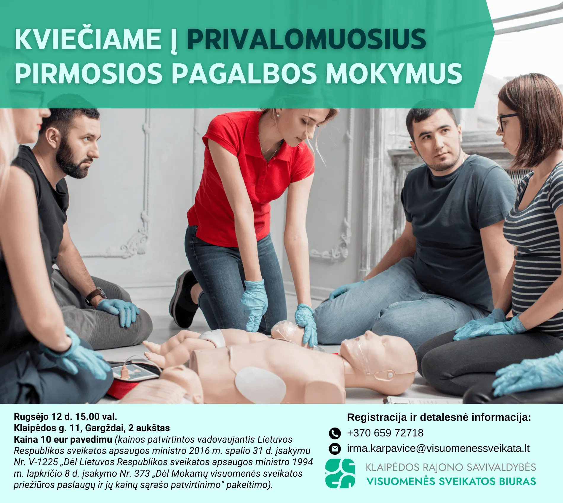Privalomieji pirmosios pagalbos mokymai (PP programa)