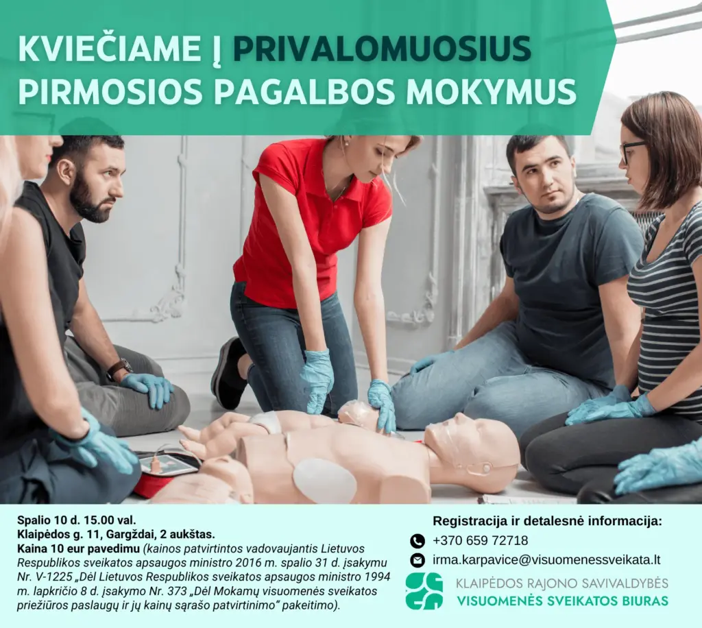 Privalomieji pirmosios pagalbos mokymai (PP programa)