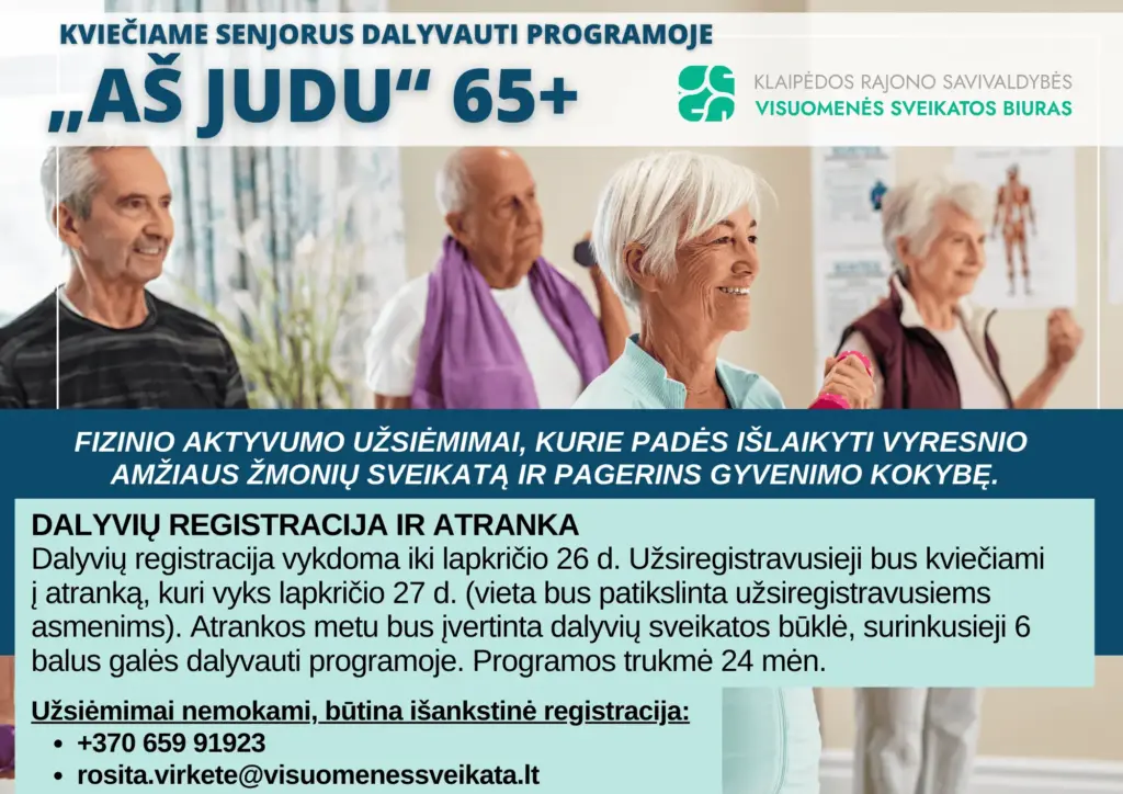 Programa „Aš judu“ 65+