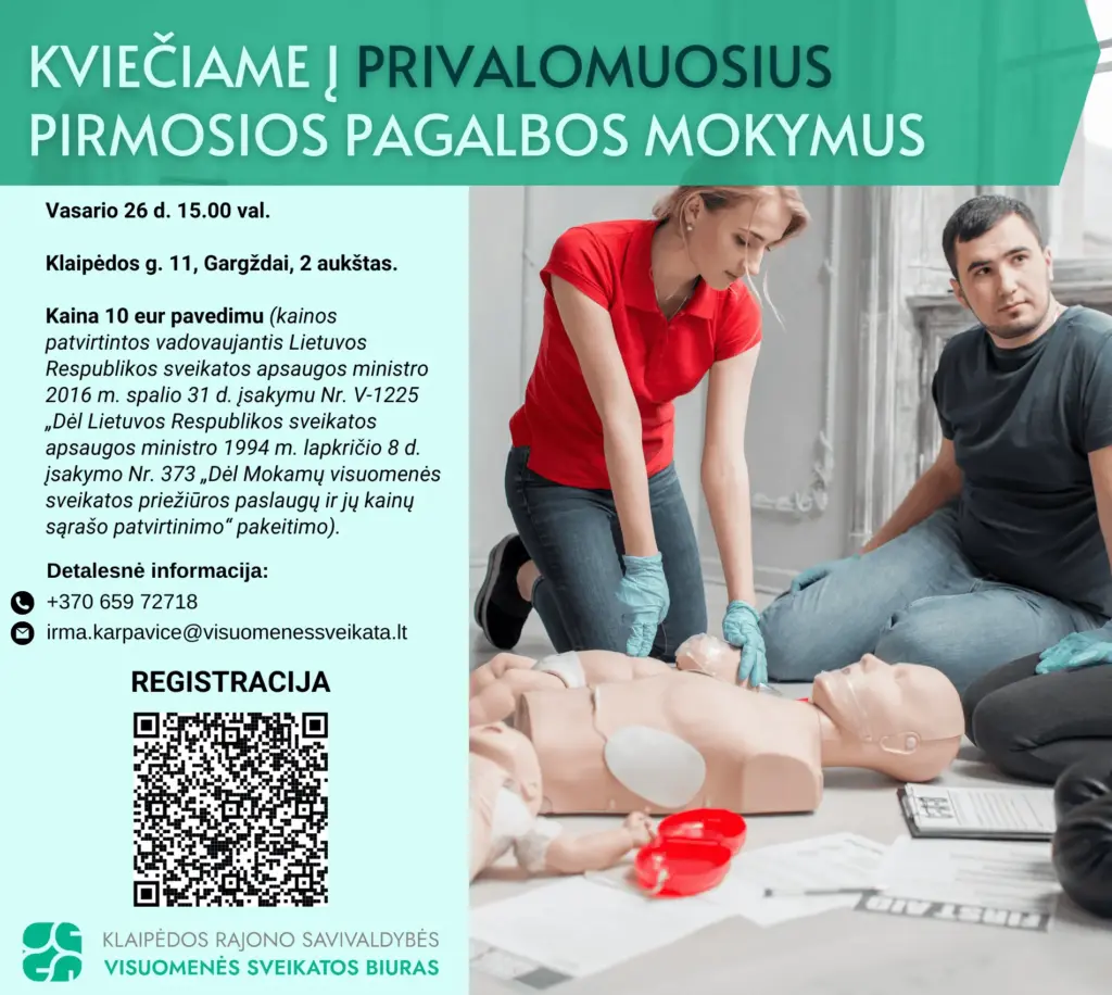 Privalomieji pirmosios pagalbos mokymai (PP programa)