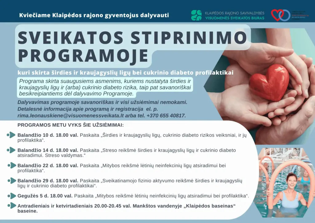 Sveikatos stiprinimo programa, skirta širdies ir kraujagyslių ligų bei cukrinio diabeto profilaktikai