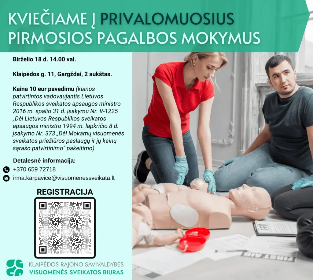 Privalomieji pirmosios pagalbos mokymai (PP programa)