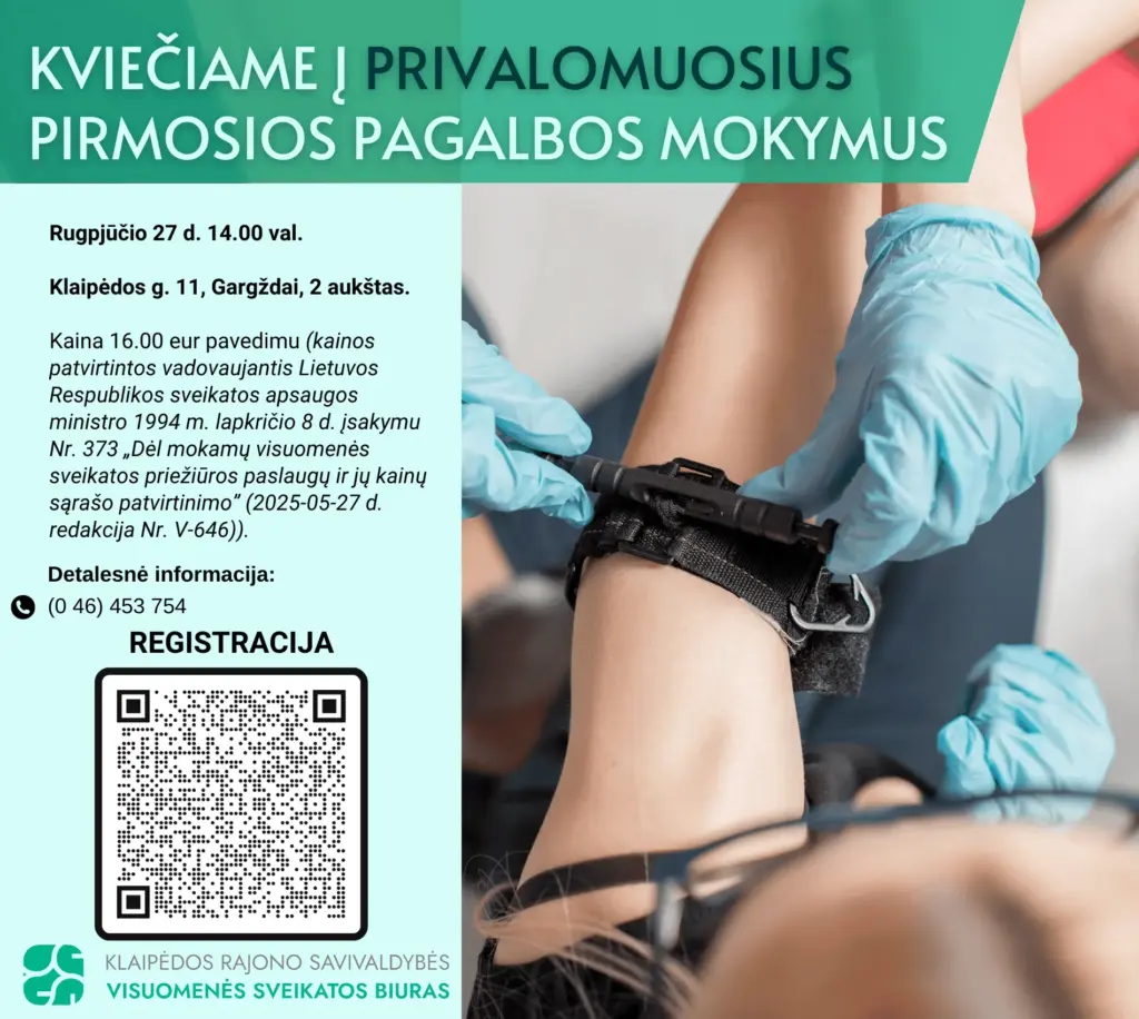 Privalomieji pirmosios pagalbos mokymai (PP programa)