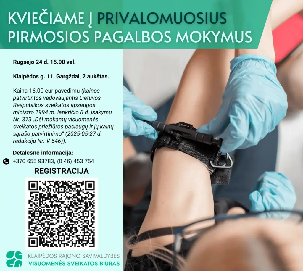 Privalomieji pirmosios pagalbos mokymai (PP programa)