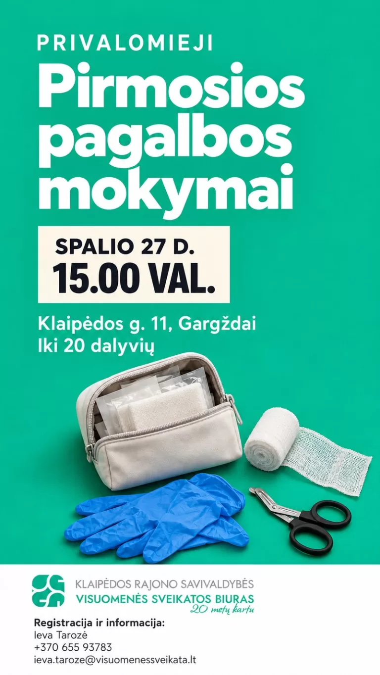 Privalomieji pirmosios pagalbos mokymai Gargžduose (10.27)